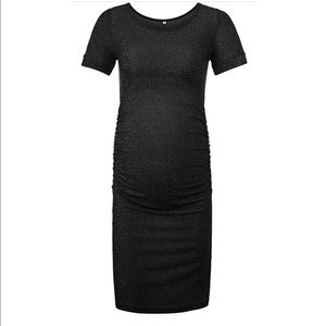 EUC Maternity Black Sparkle Dress
